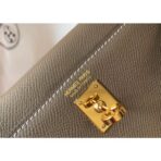 HERM Kelly Mini II Bag In Taupe Grey   GHW - Image 5