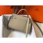 HERM Kelly Mini II Bag In Gris Tourterelle   GHW - Image 2