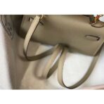 HERM Kelly Mini II Bag In Gris Tourterelle   GHW - Image 5