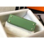 HERM Kelly Mini II Bag In Vert Criquet   GHW - Image 4