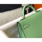 HERM Kelly Mini II Bag In Vert Criquet   GHW - Image 5