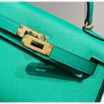 HERM Kelly Mini II Bag In Vert Jade   GHW - Image 5