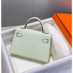 HERM Kelly Mini II Bag In Vert Fizz   PHW - Image 3