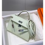 HERM Kelly Mini II Bag In Vert Fizz   PHW - Image 4