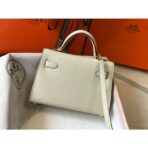 HERM Kelly Mini II Bag In White   GHW - Image 2