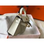 HERM Kelly Mini II Bag In White   GHW - Image 4