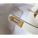HERM Kelly Mini II Bag In White   GHW - Image 5