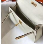 HERM Kelly Mini II Bag In White   GHW - Image 7
