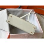 HERM Kelly Mini II Bag In White   GHW - Image 8