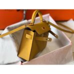 HERM Kelly Mini II Bag In Yellow   GHW - Image 3