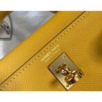 HERM Kelly Mini II Bag In Yellow   GHW - Image 4