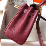 HERM Kelly 20cm Bag In Bordeaux lemence  GHW - Image 3