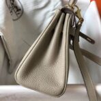 HERM Kelly 20cm Bag In Grey   GHW - Image 3