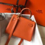 HERM Kelly 20cm Bag In Orange   GHW - Image 2