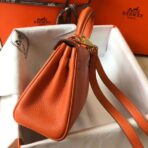 HERM Kelly 20cm Bag In Orange   GHW - Image 3