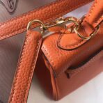 HERM Kelly 20cm Bag In Orange   GHW - Image 5