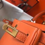 HERM Kelly 20cm Bag In Orange   GHW - Image 7