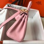 HERM Kelly 20cm Bag In Pink   GHW - Image 3
