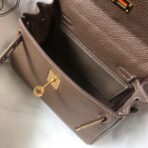 HERM Kelly 20cm Bag In Taupe   GHW - Image 8