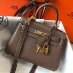 HERM Kelly 20cm Bag In Taupe   GHW