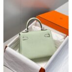 HERM Kelly 20cm Bag In Vert Fizz   PHW - Image 3