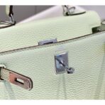 HERM Kelly 20cm Bag In Vert Fizz   PHW - Image 6