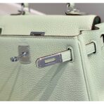 HERM Kelly 20cm Bag In Vert Fizz   PHW - Image 7