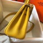 HERM Kelly 20cm Bag In Yellow   GHW - Image 3
