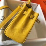 HERM Kelly 20cm Bag In Yellow   GHW - Image 4