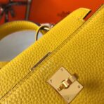 HERM Kelly 20cm Bag In Yellow   GHW - Image 6