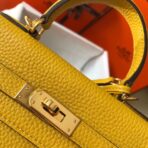 HERM Kelly 20cm Bag In Yellow   GHW - Image 7