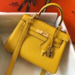 HERM Kelly 20cm Bag In Yellow   GHW