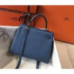 HERM Kelly 25cm Retourne Bag In Agate Blue - Image 2