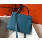 HERM Kelly 25cm Retourne Bag In Blue Jean - Image 2