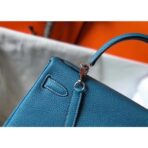HERM Kelly 25cm Retourne Bag In Blue Jean - Image 4