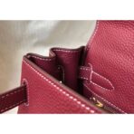 HERM Kelly 25cm Retourne Bag In Bordeaux - Image 7
