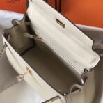 HERM Kelly 25cm Retourne Bag In Craie - Image 7