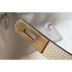 HERM Kelly 25cm Retourne Bag In Craie - Image 8