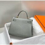 HERM Kelly 25cm Retourne Bag In Gris Meyer - Image 2