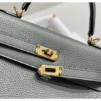 HERM Kelly 25cm Retourne Bag In Gris Meyer - Image 8