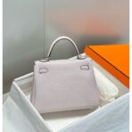 HERM Kelly 25cm Retourne Bag In Mauve Pale - Image 3