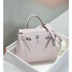 HERM Kelly 25cm Retourne Bag In Mauve Pale - Image 4