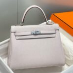 HERM Kelly 25cm Retourne Bag In Mauve Pale