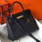 HERM Kelly 25cm Retourne Bag In Black