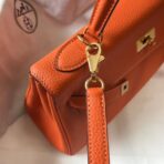 HERM Kelly 25cm Retourne Bag In Orange - Image 4