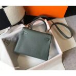 HERM Kelly 25cm Retourne Bag In Vert Amande - Image 2