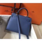 HERM Kelly 25cm Sellier Bag In Agate Blue - Image 2