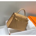 HERM Kelly 25cm Sellier Bag In Chai   GHW - Image 3