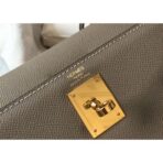 HERM Kelly 25cm Sellier Bag In Gris Asphalt - Image 5