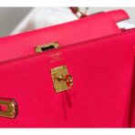 HERM Kelly 25cm Sellier Bag In Rose Extreme - Image 5